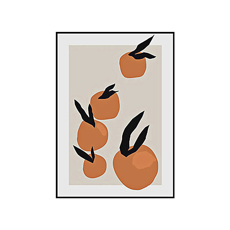 Vivolux | Tangerine Wanddekoration Orange Leinwandkunstdruck Texturiert für das Wohnzimmer, Mehrere Größen Verfügbar