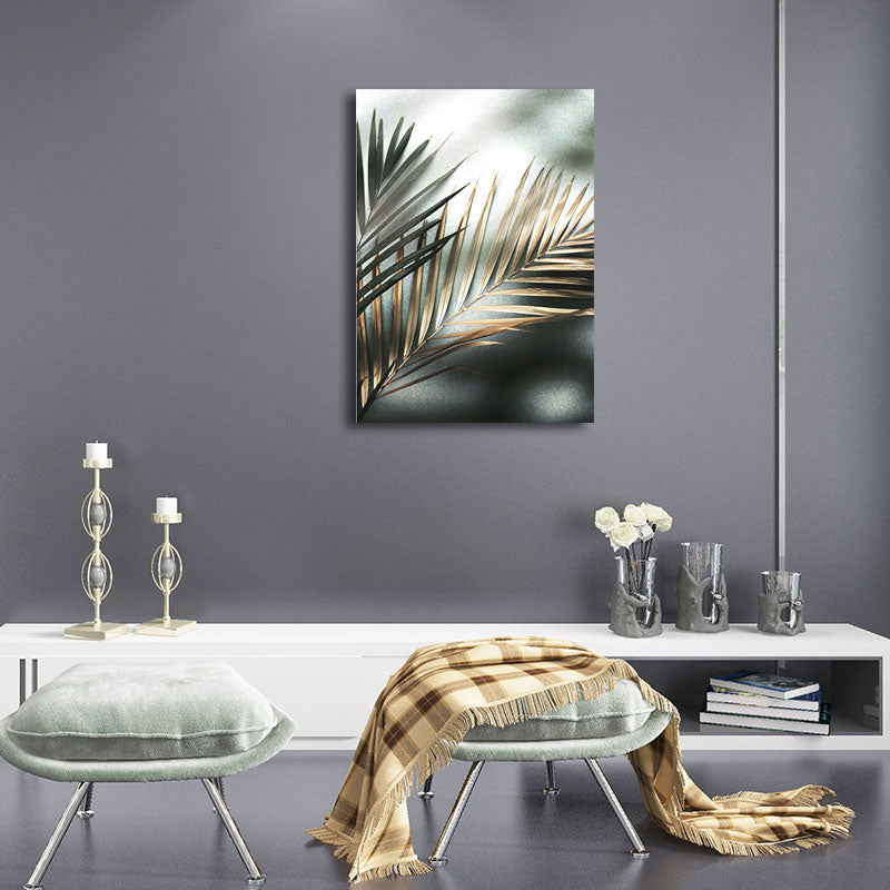 Vivolux | Nordic Style Leinwand Wandkunst Pastellfarbe Areca Palme Blatt Druck Wanddekoration für Raum