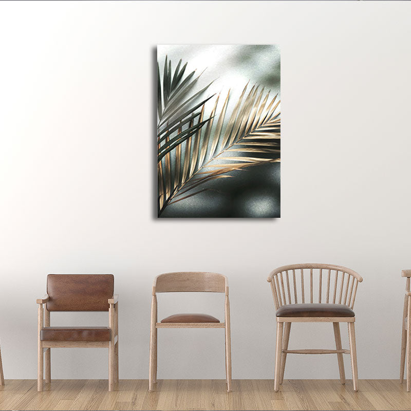 Vivolux | Nordic Style Leinwand Wandkunst Pastellfarbe Areca Palme Blatt Druck Wanddekoration für Raum