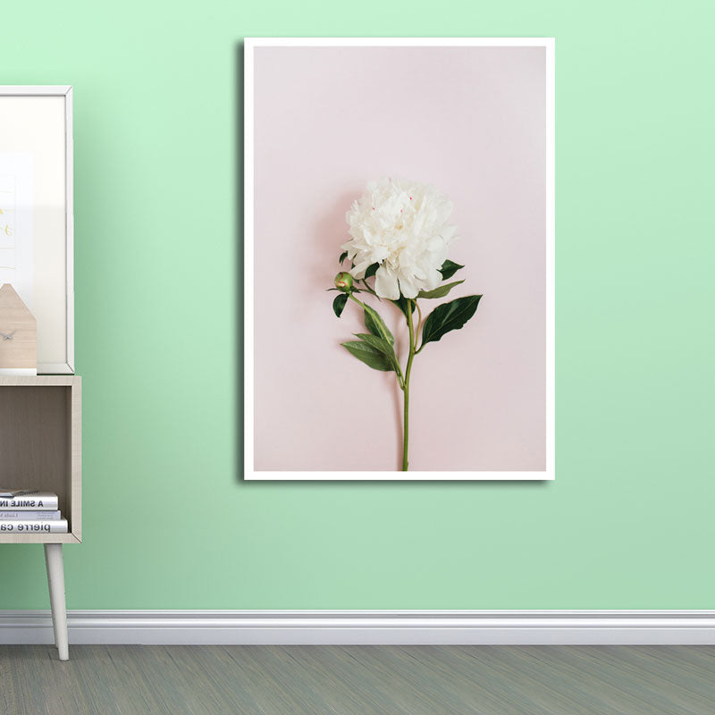Vivolux | Nordic Plant Wall Decor Leinwand Texturiert Weiche Farbe Wandkunst Druck für das Mädchenzimmer