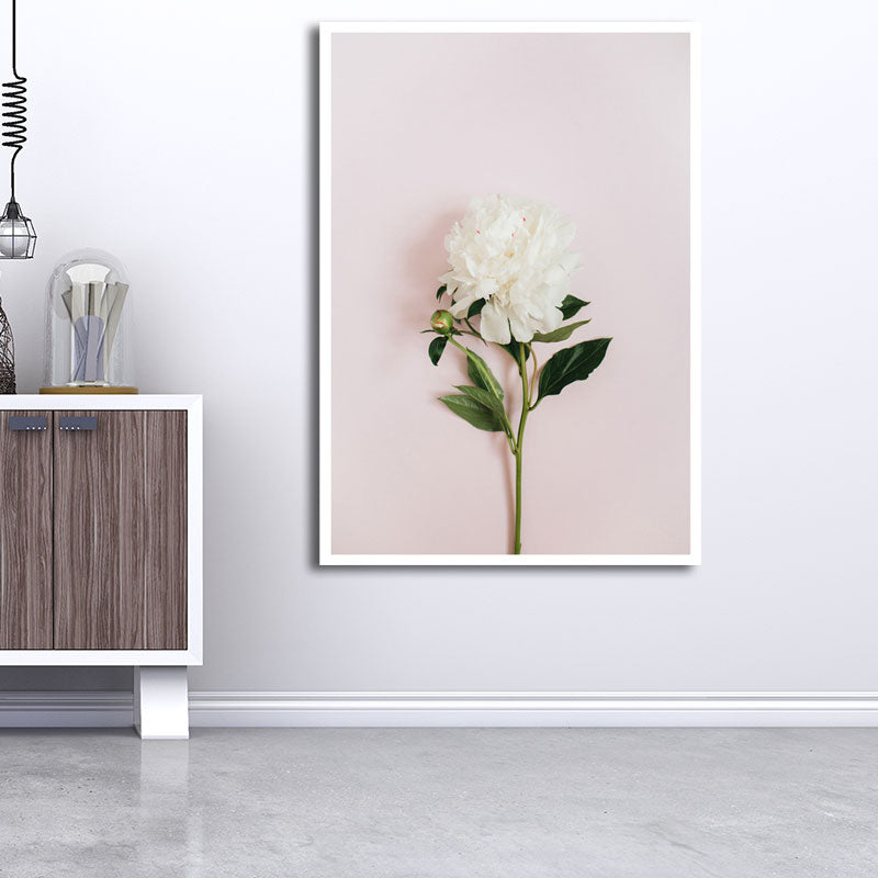 Vivolux | Nordic Plant Wall Decor Leinwand Texturiert Weiche Farbe Wandkunst Druck für das Mädchenzimmer