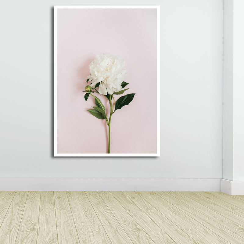 Vivolux | Nordic Plant Wall Decor Leinwand Texturiert Weiche Farbe Wandkunst Druck für das Mädchenzimmer