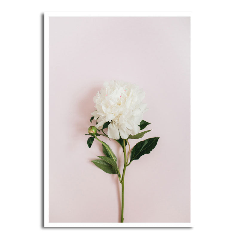 Vivolux | Nordic Plant Wall Decor Leinwand Texturiert Weiche Farbe Wandkunst Druck für das Mädchenzimmer