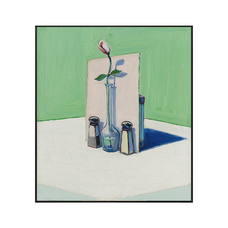 Vivolux | Witte Moderne Canvas Bloem en Vaasje Wanddecoratie voor Eetkamer, Meerdere Maten