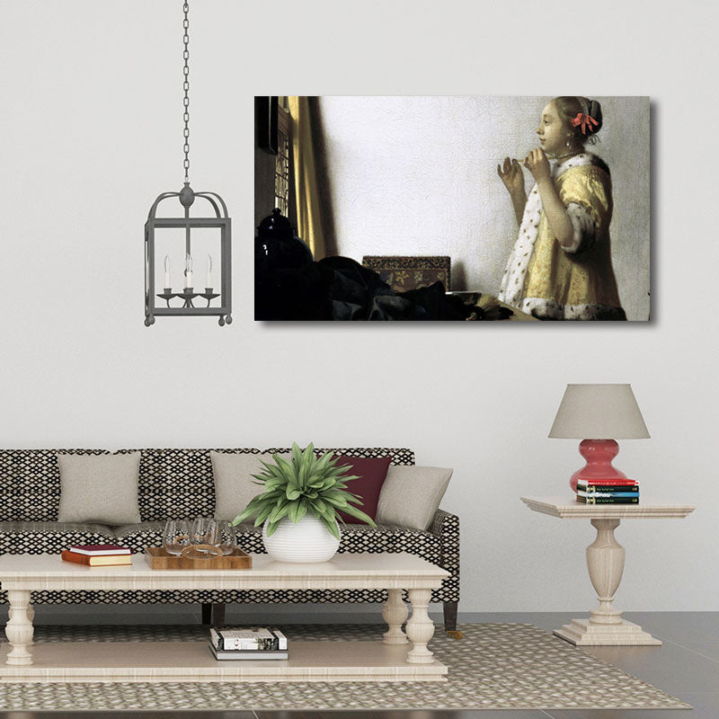 Vivolux | Retro Stil Malerei Lichtfarbe Maiden Wandkunst Druck, Mehrere Größen verfügbar