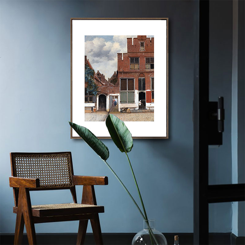 Vivolux | Retro Stil Malerei Lichtfarbe Maiden Wandkunst Druck, Mehrere Größen verfügbar