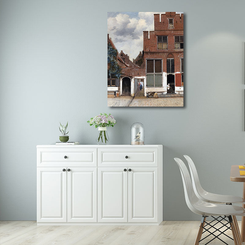 Vivolux | Retro Stil Malerei Lichtfarbe Maiden Wandkunst Druck, Mehrere Größen verfügbar
