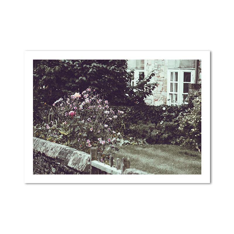 Vivolux | Patio Bloeiende Bloemen Canvas Kunst Textured Hedendaagse Woonhuis Muur Decor