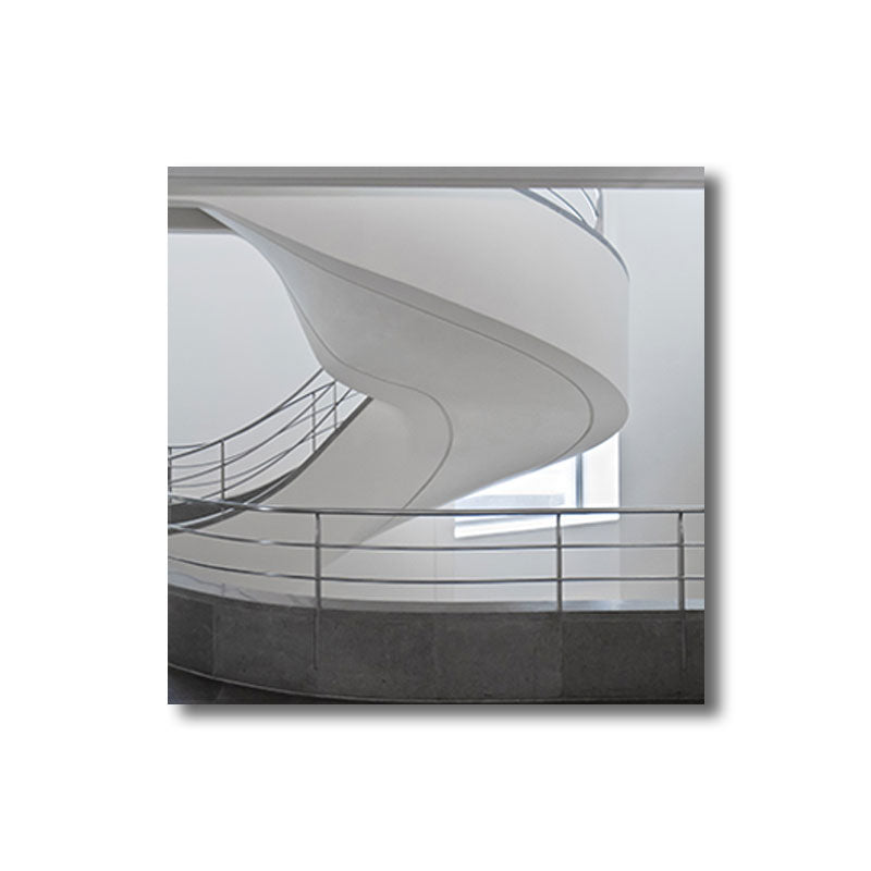 Vivolux | Woondecoratie Bouw Interieur Muurkunst Canvas Minimalisme Vierkante Schilderij in Wit voor Huiskamer