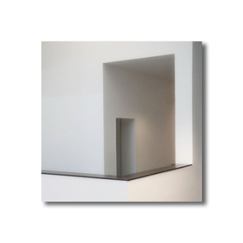 Vivolux | Woondecoratie Bouw Interieur Muurkunst Canvas Minimalisme Vierkante Schilderij in Wit voor Huiskamer