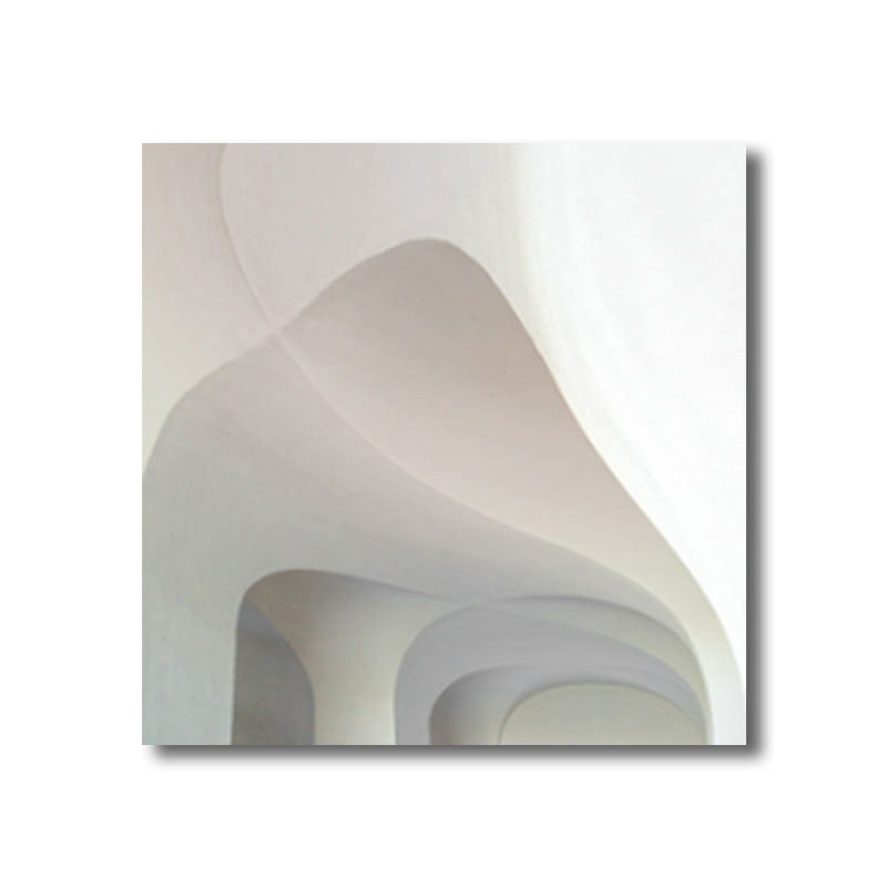 Vivolux | Woondecoratie Bouw Interieur Muurkunst Canvas Minimalisme Vierkante Schilderij in Wit voor Huiskamer