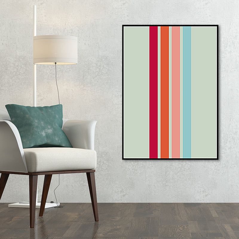 Vivolux | Pastellfarbige geometrische Wanddekoration nordische texturierte umwickelte Leinwand für das Wohnzimmer