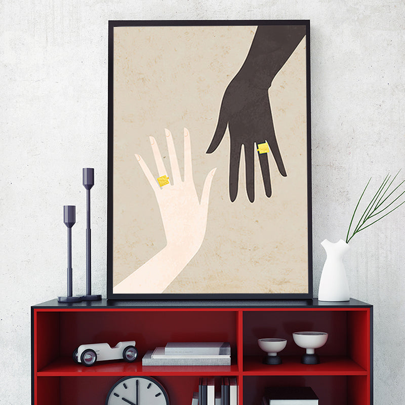 Vivolux | Pastellfarbige doppelte Handmalerei skandinavische strukturierte Leinwand Wandkunst für das Wohnzimmer