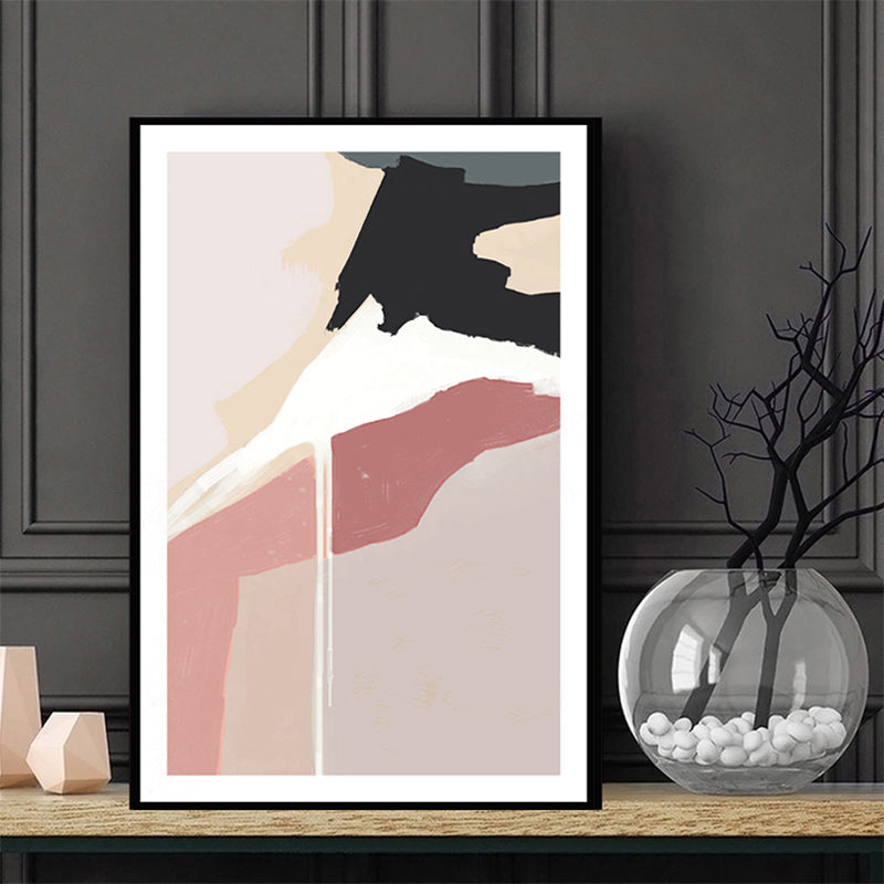 Vivolux | Skandinavischer Leinwanddruck Rosa Abstract Muster Wandkunst für das Wohnzimmer (Mehrere Größen verfügbar)