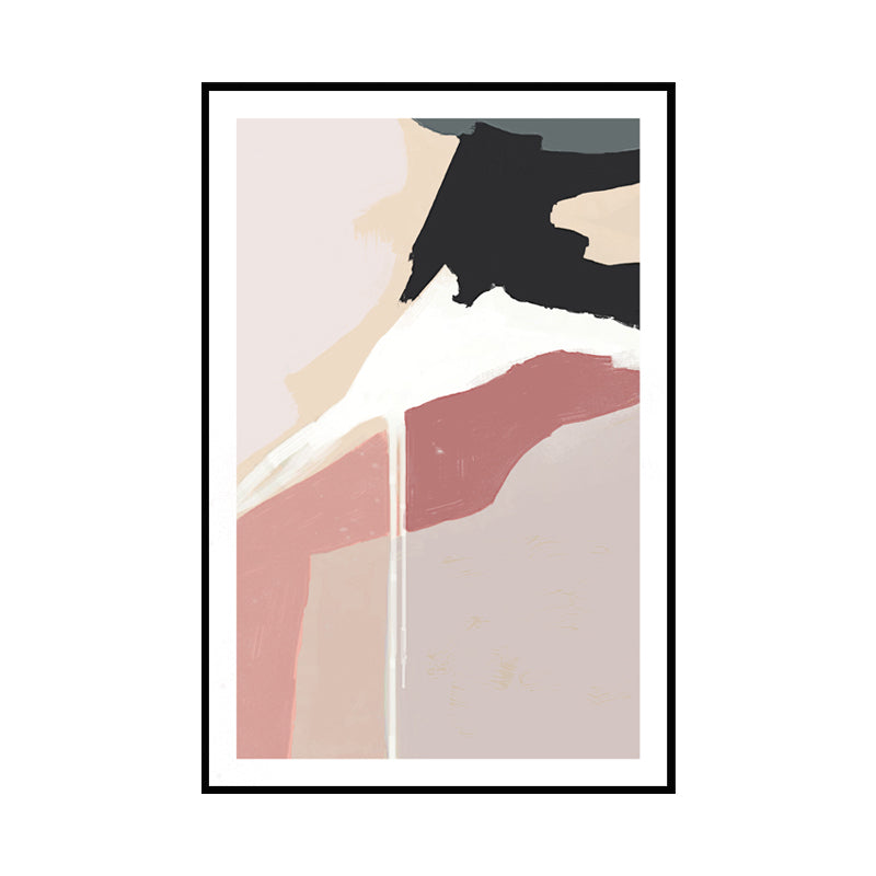 Vivolux | Skandinavischer Leinwanddruck Rosa Abstract Muster Wandkunst für das Wohnzimmer (Mehrere Größen verfügbar)