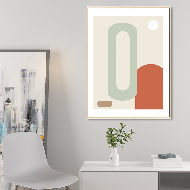 Vivolux | Weiche Farbige Geometrische Muster Leinwand Skandinavische Texturierten Wandkunst Dekor für Esszimmer