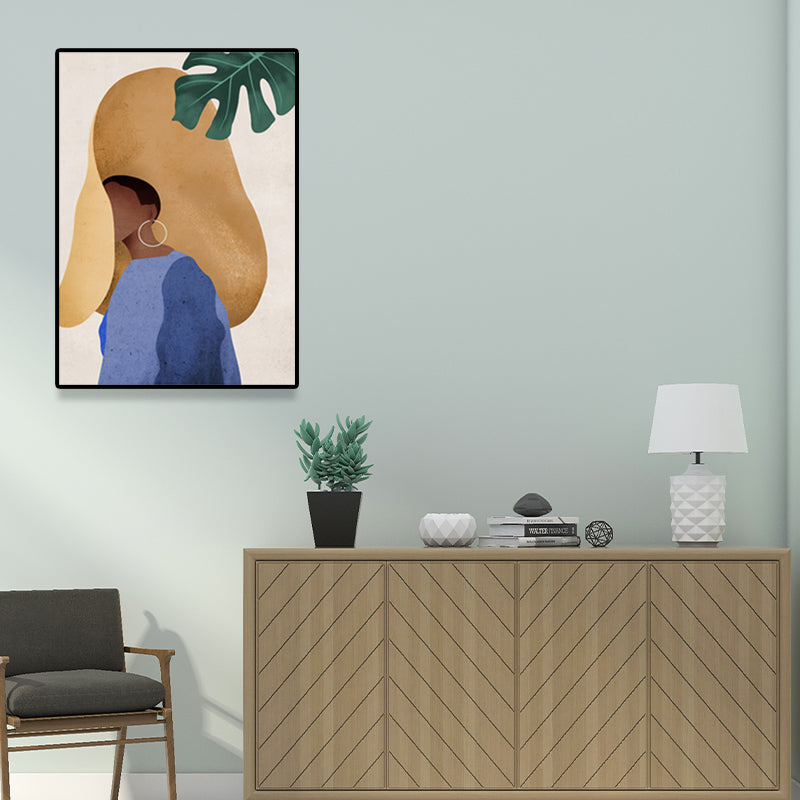 Vivolux | Skandinavische Mode Mädchen Wanddekoration Pastellfarben Leinwanddruck für das Wohnzimmer (Mehrere Größen)
