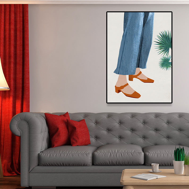 Vivolux | Skandinavische Mode Mädchen Wanddekoration Pastellfarben Leinwanddruck für das Wohnzimmer (Mehrere Größen)