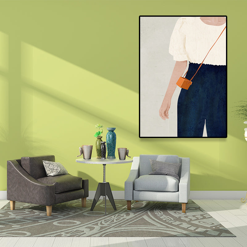 Vivolux | Skandinavische Mode Mädchen Wanddekoration Pastellfarben Leinwanddruck für das Wohnzimmer (Mehrere Größen)