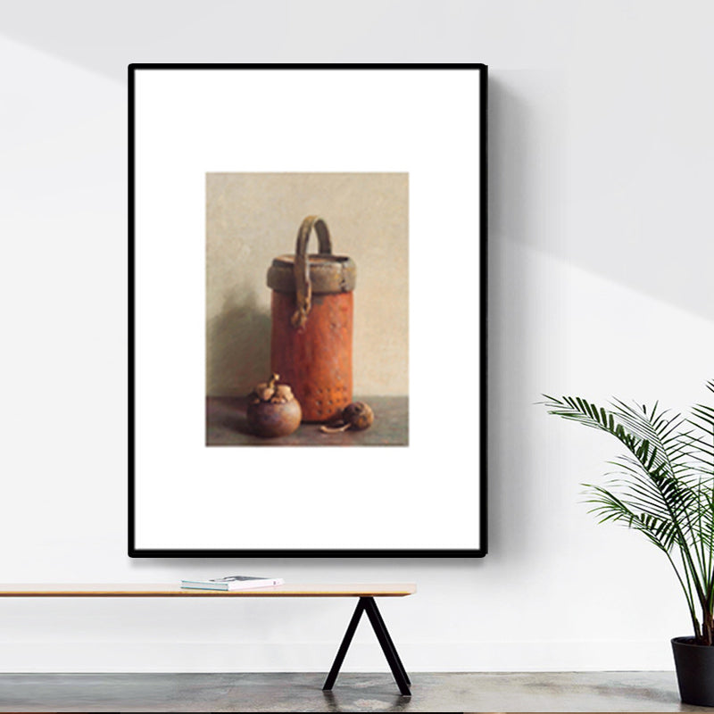 Vivolux | Skandinavische Illustrationen Eimer Wandkunst Deko Orange Leinwanddruck für das Wohnzimmer