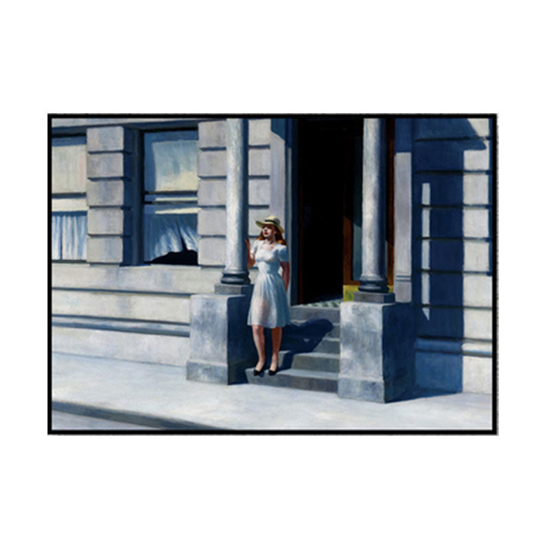 Vivolux | Sommerzeit Malerei Blau Traditionelle Wandkunst Dekor für Haus Innenraum, Texturiert