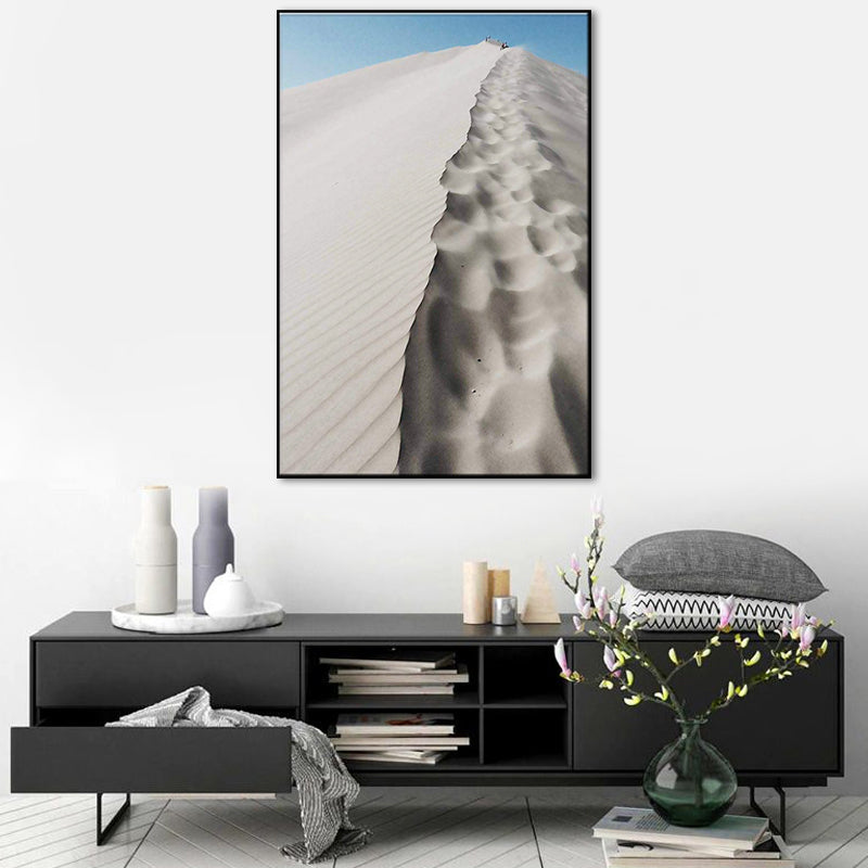 Vivolux | Wüsten Dünen Landschaft Wandkunst Druck Modernismus Texturierten Esszimmer Leinwand in Gelb
