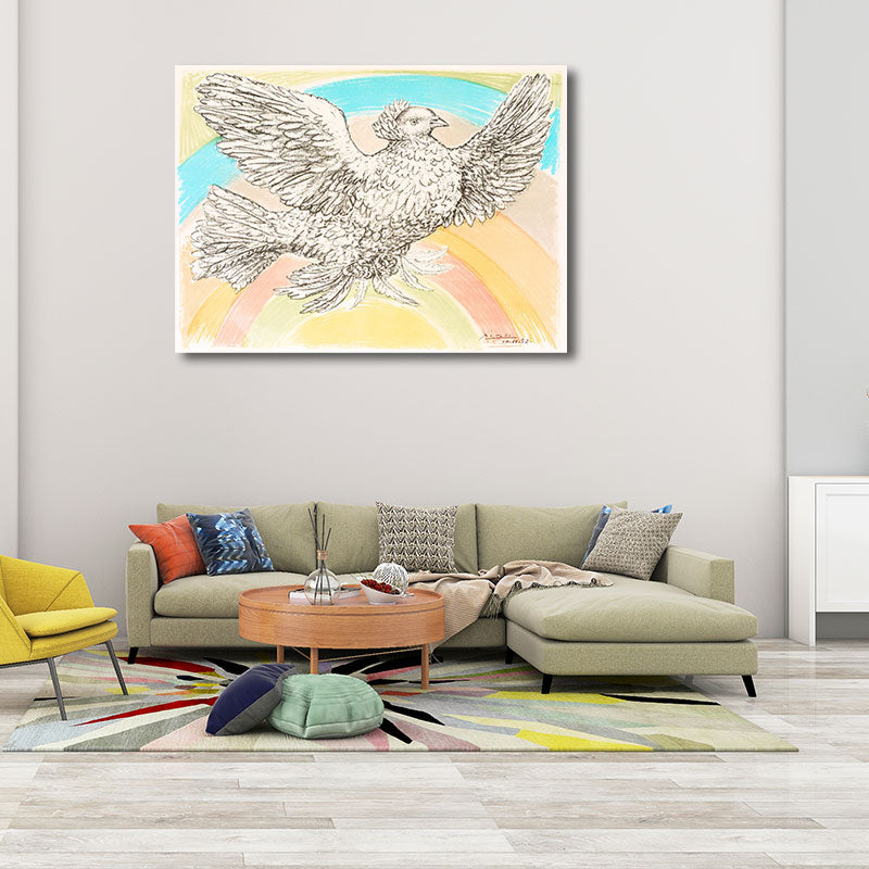 Vivolux | Nordic Style Charakter Malerei Küche Rückenfliese Wandkunst Druck in Hellfarbe