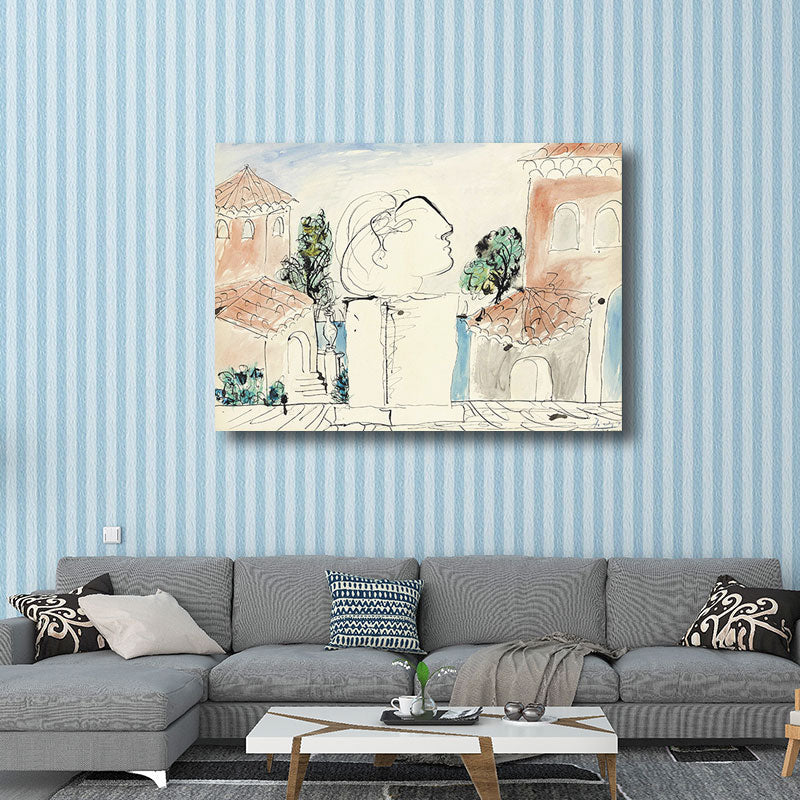 Vivolux | Nordic Style Charakter Malerei Küche Rückenfliese Wandkunst Druck in Hellfarbe