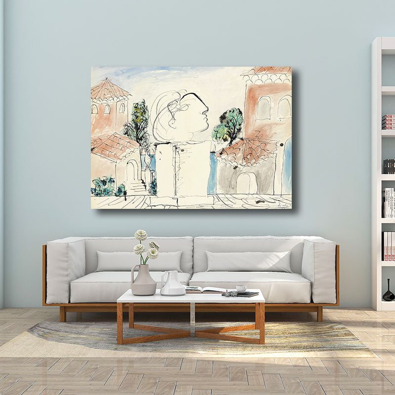Vivolux | Nordic Style Charakter Malerei Küche Rückenfliese Wandkunst Druck in Hellfarbe