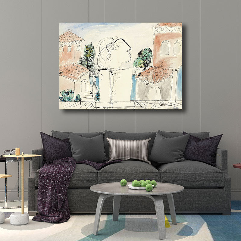 Vivolux | Nordic Style Charakter Malerei Küche Rückenfliese Wandkunst Druck in Hellfarbe
