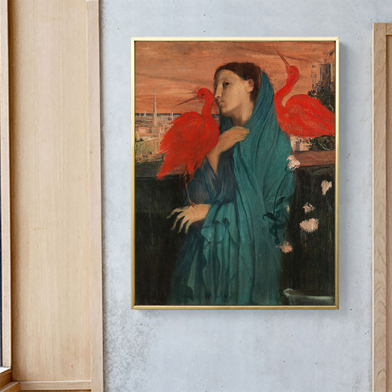 Vivolux | Ölgemälde Maiden Kunst Retro Leinwand Texturiertes Wandbild in Sanften Farben, Mehrere Größen