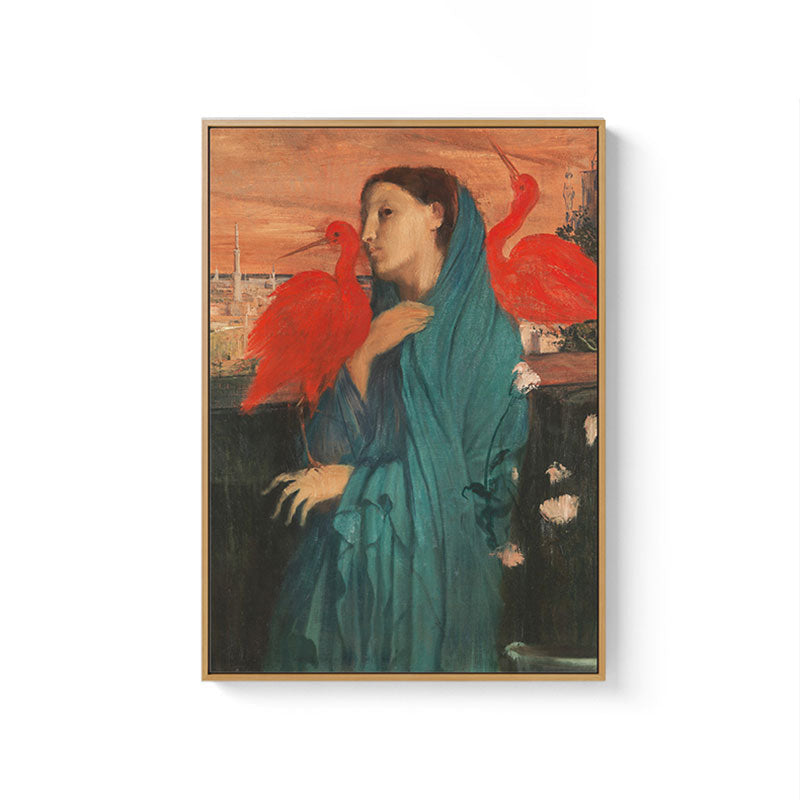Vivolux | Ölgemälde Maiden Kunst Retro Leinwand Texturiertes Wandbild in Sanften Farben, Mehrere Größen