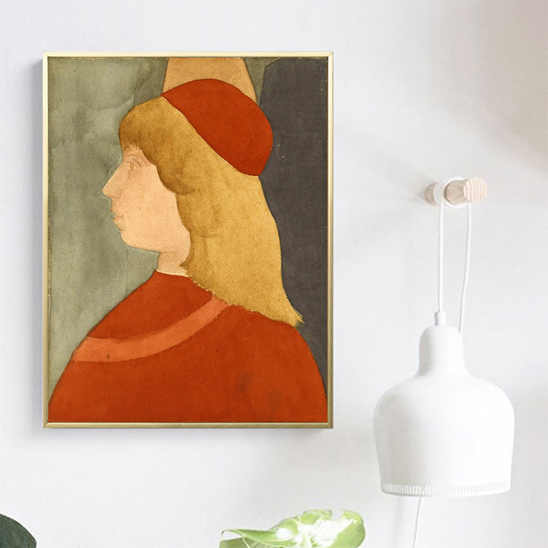Vivolux | Ölgemälde Maiden Kunst Retro Leinwand Texturiertes Wandbild in Sanften Farben, Mehrere Größen