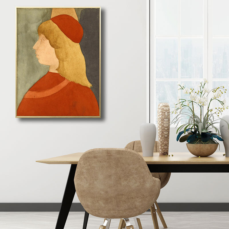 Vivolux | Ölgemälde Maiden Kunst Retro Leinwand Texturiertes Wandbild in Sanften Farben, Mehrere Größen