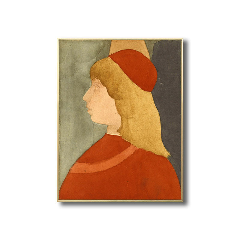 Vivolux | Ölgemälde Maiden Kunst Retro Leinwand Texturiertes Wandbild in Sanften Farben, Mehrere Größen