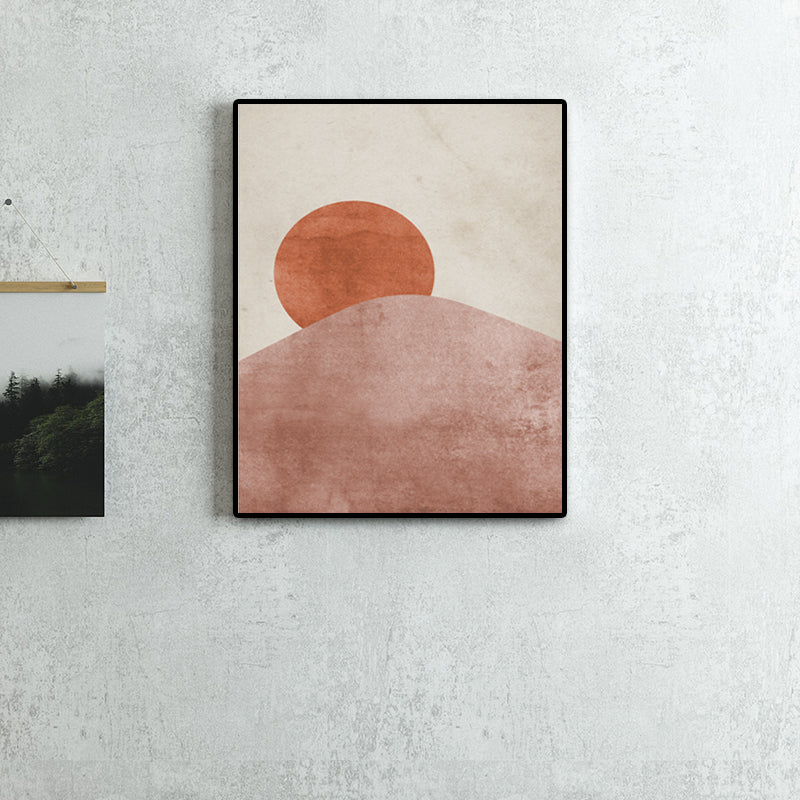 Vivolux | Skandinavische Landschaften Wandkunst Druck Braune Texturierte Eingewickelte Leinwand für Schlafzimmer