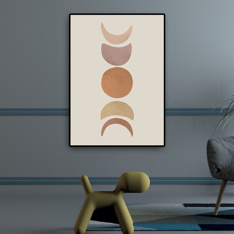 Vivolux | Skandinavische Landschaften Wandkunst Druck Braune Texturierte Eingewickelte Leinwand für Schlafzimmer