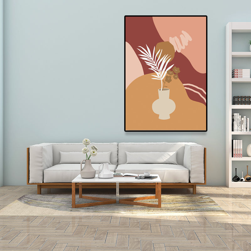 Vivolux | Pastellfarbiger Topf Eingewickelte Leinwand Texturiert Nordische Wohnzimmer Wandkunst Deco, Mehrere Größenoptionen