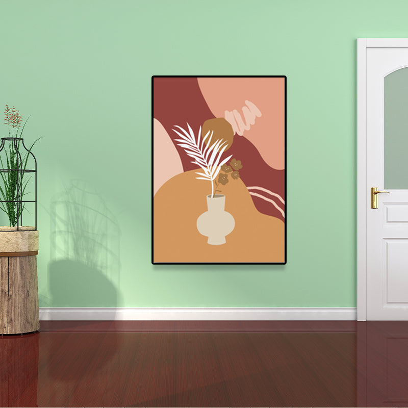 Vivolux | Pastellfarbiger Topf Eingewickelte Leinwand Texturiert Nordische Wohnzimmer Wandkunst Deco, Mehrere Größenoptionen