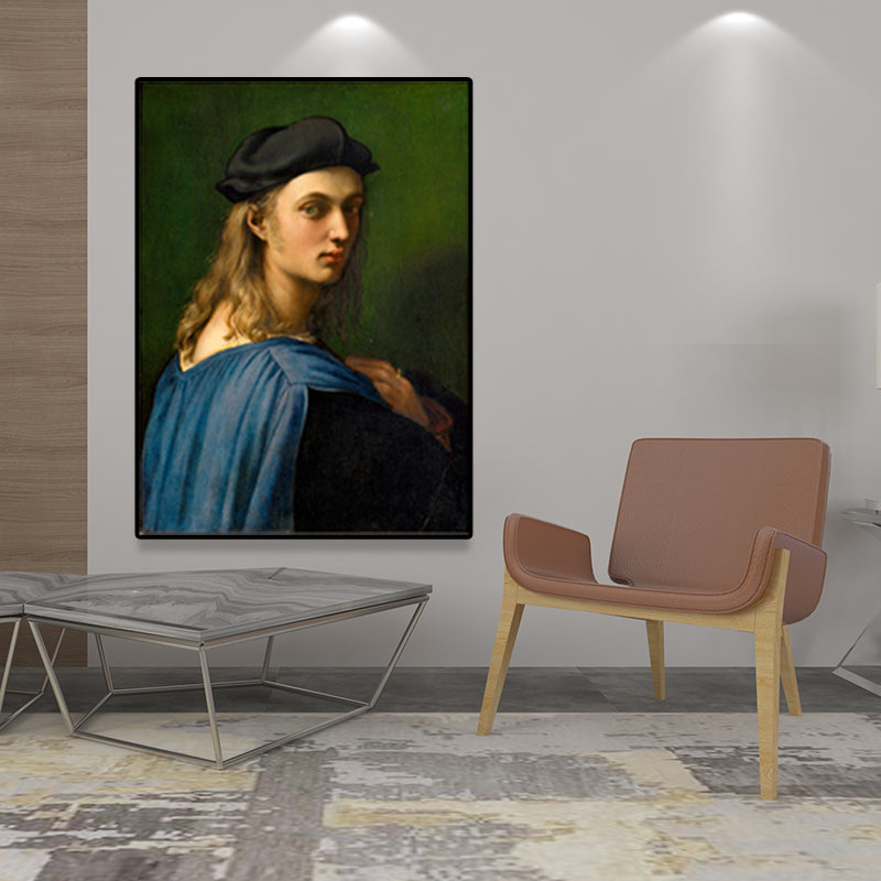 Vivolux | Texturierte weiche Farbmalerei Retro-Stil Frauenporträt Wandkunst für das Wohnzimmer