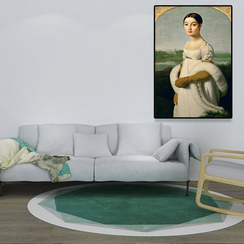 Vivolux | Texturierte weiche Farbmalerei Retro-Stil Frauenporträt Wandkunst für das Wohnzimmer
