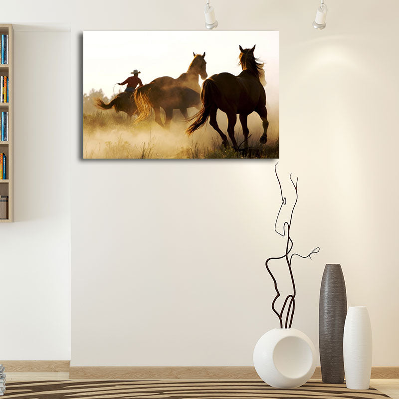 Vivolux | Prachtige Steeds Canvas Kunst voor Woonkamer Wilde Dieren Muurdecoratie in Pastel Kleur