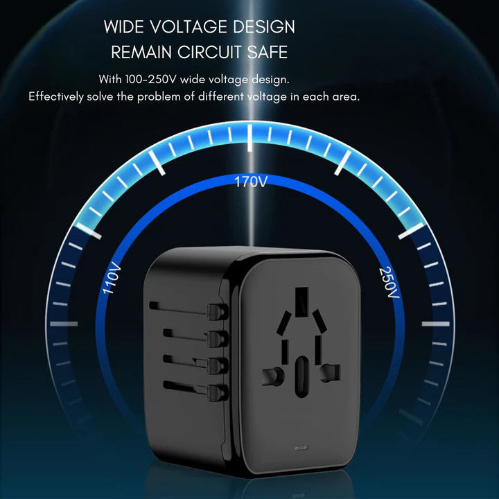 Vivolux | Universeller 100V-220V Smart Reiseadapter Spannungswandler