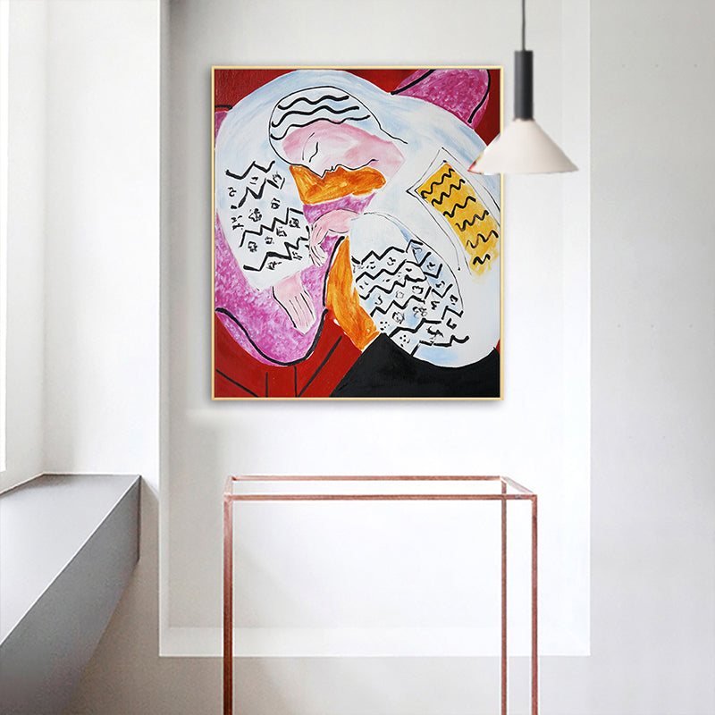 Vivolux | Schlafendes Mädchen Leinwand für Schlafzimmer Ölmalerei Wandkunst Druck, Mehrere Größen Optionen