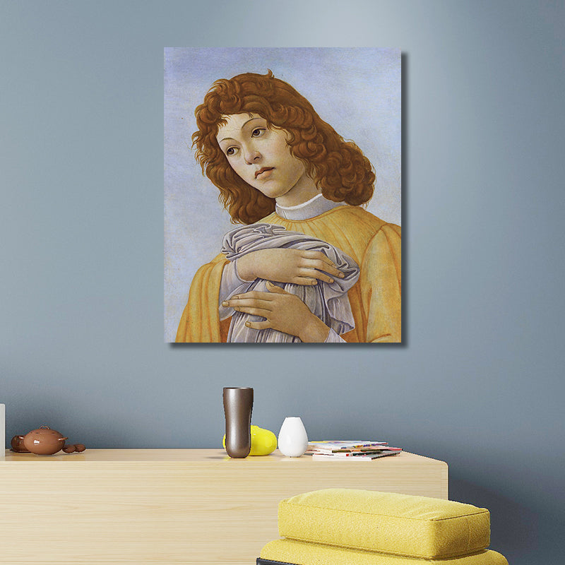 Vivolux | Vintage Figurenmalerei Wandkunst Pastellfarbe Texturierte Leinwanddruck für Wohninterieur