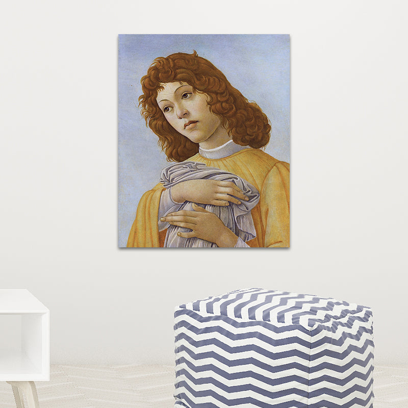 Vivolux | Vintage Figurenmalerei Wandkunst Pastellfarbe Texturierte Leinwanddruck für Wohninterieur