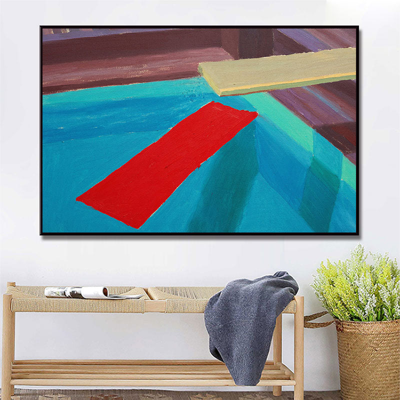 Vivolux | Textured Diving Platform Wanddecoratie Canvas Hedendaagse Stijl Schilderij voor Woonkamer