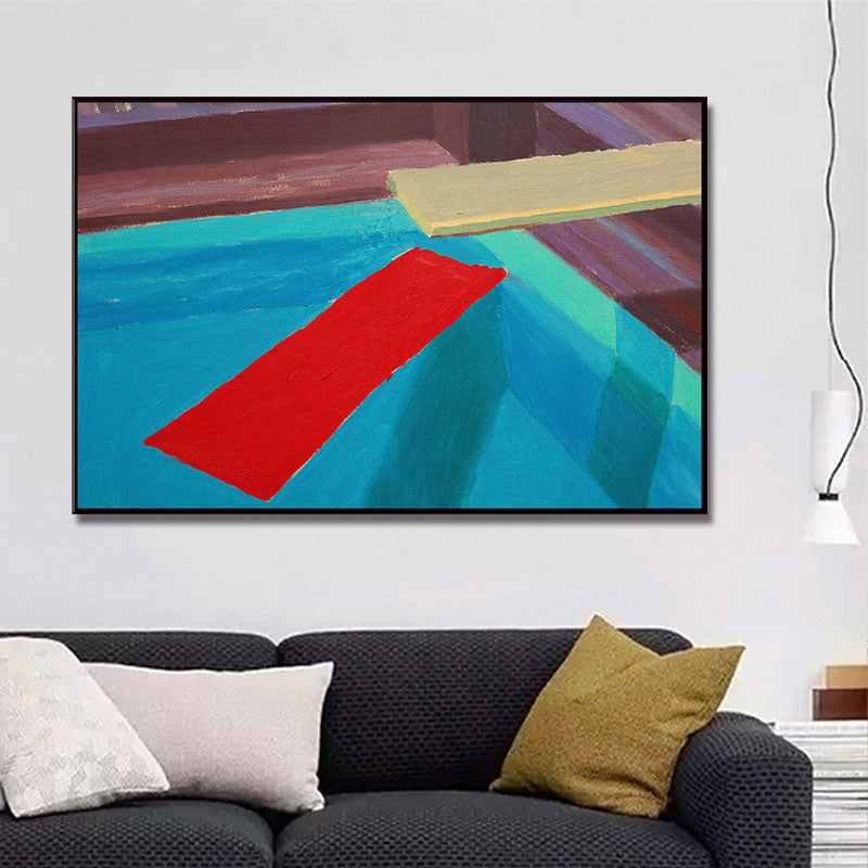 Vivolux | Textured Diving Platform Wanddecoratie Canvas Hedendaagse Stijl Schilderij voor Woonkamer