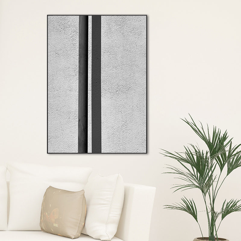 Vivolux | Nordic Building Fenster Leinwanddruck Sanfte Farbe Texturiertes Wandkunst für Wohnzimmer