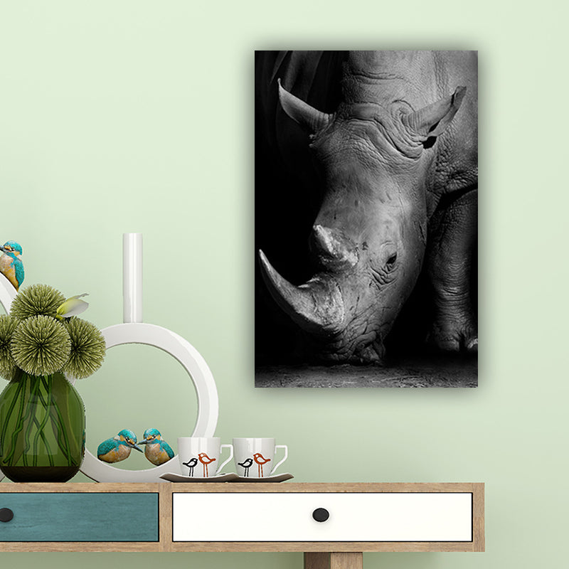 Vivolux | Tropische Afrikaanse Dier Wanddecoratie Canvas Textuur Donkere Kleur Wandkunst voor Studentenwoning